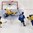 HELSINKI, FINLAND - JANUARY 4: Sweden's Linus Soderstrom #30 makes the save against Finland's Mikko Rantanen #15 while William Lagesson #3 and Andreas Englund #6 defend during semifinal round action at the 2016 IIHF World Junior Championship. (Photo by Andre Ringuette/HHOF-IIHF Images)


